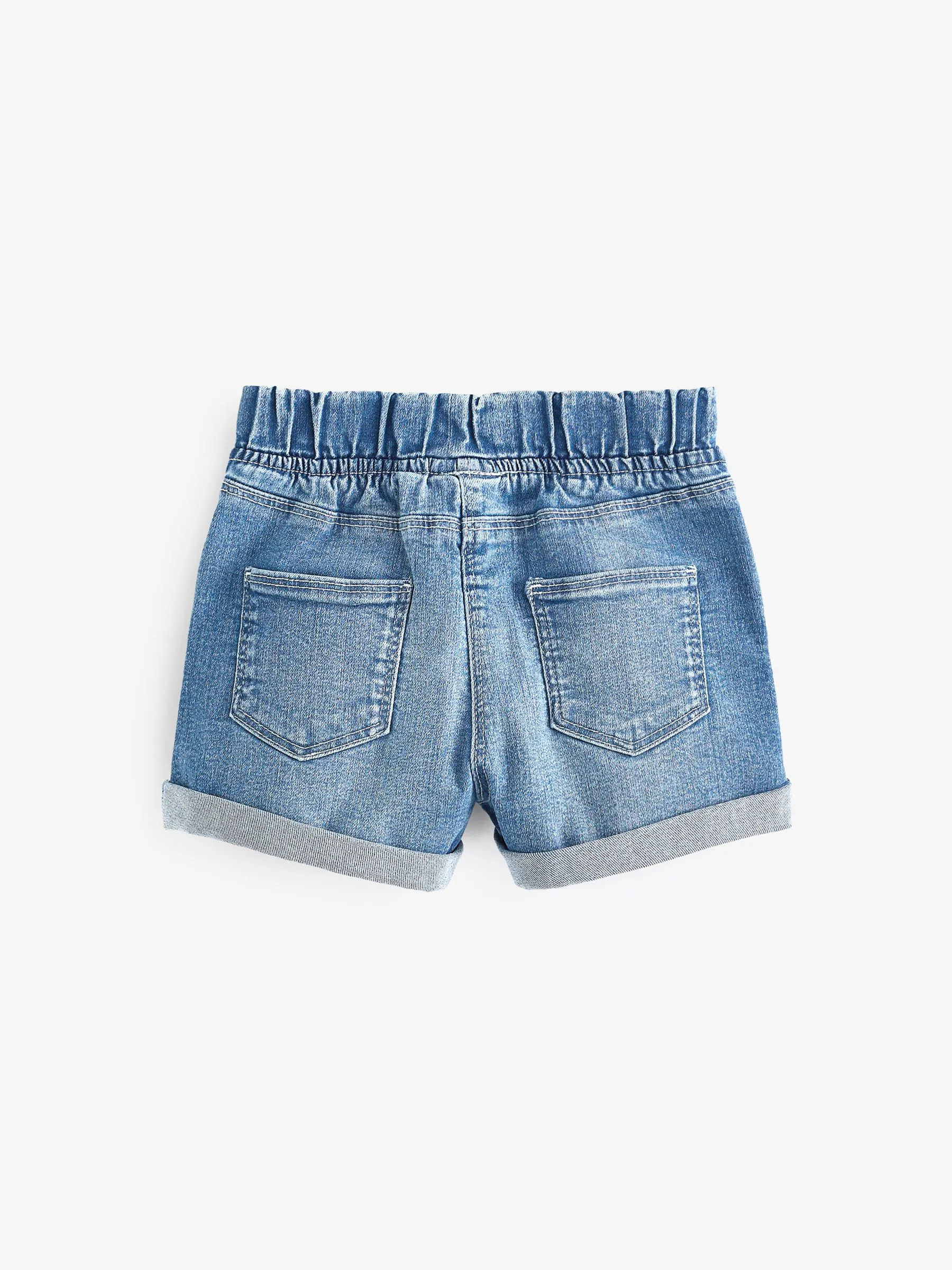 Donker gewassen denim - Short met elastische taille (3 mnd- 10 jr)