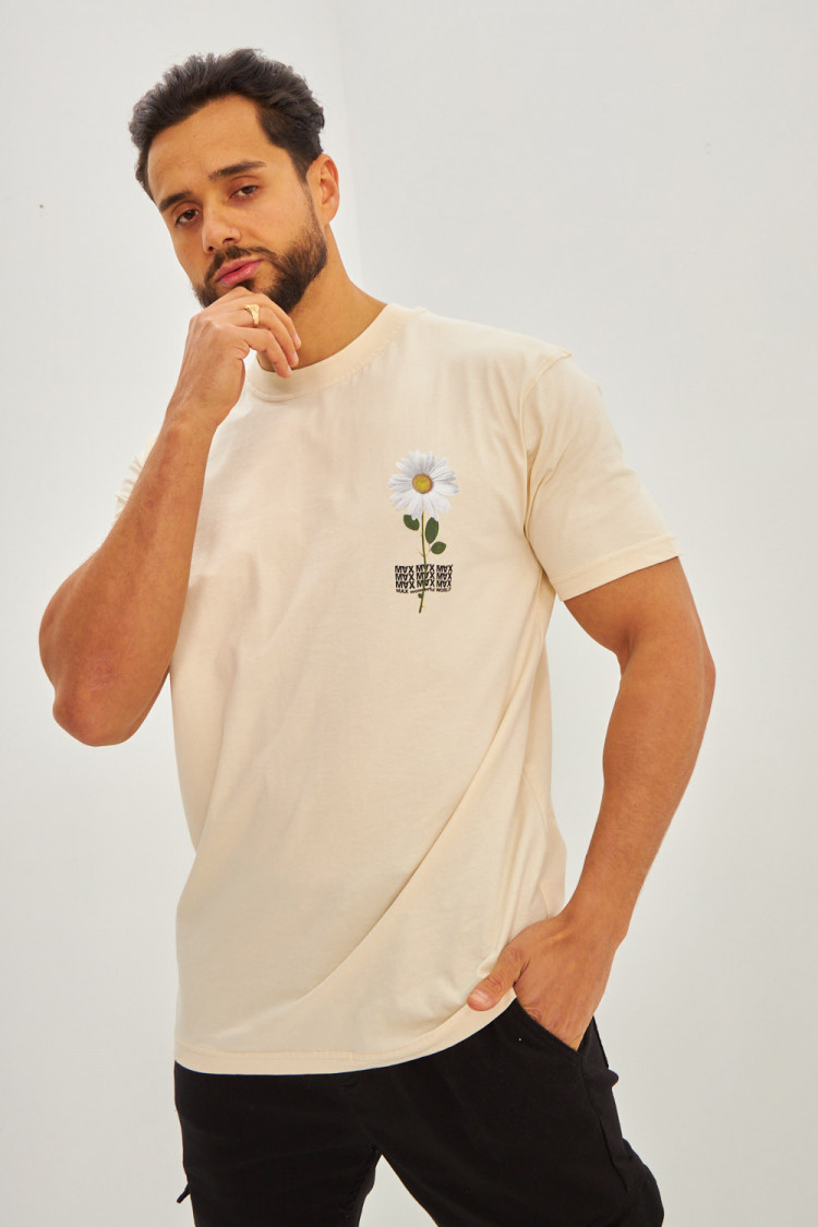 T-shirt fleurs 
