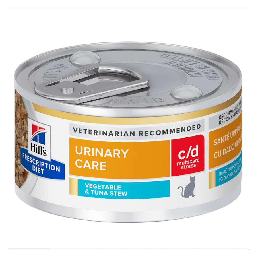 Hill's Prescription Diet c/d Urinary Care Stress Ensopado de Atum em Lata para Gatos