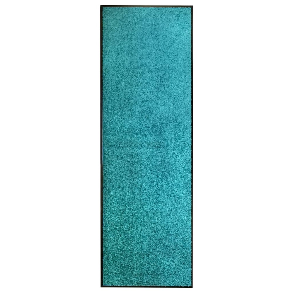 Paillasson lavable cyan 60x180 cm