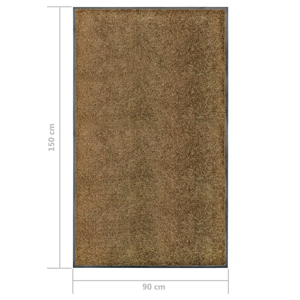 Paillasson lavable marron 90x150 cm