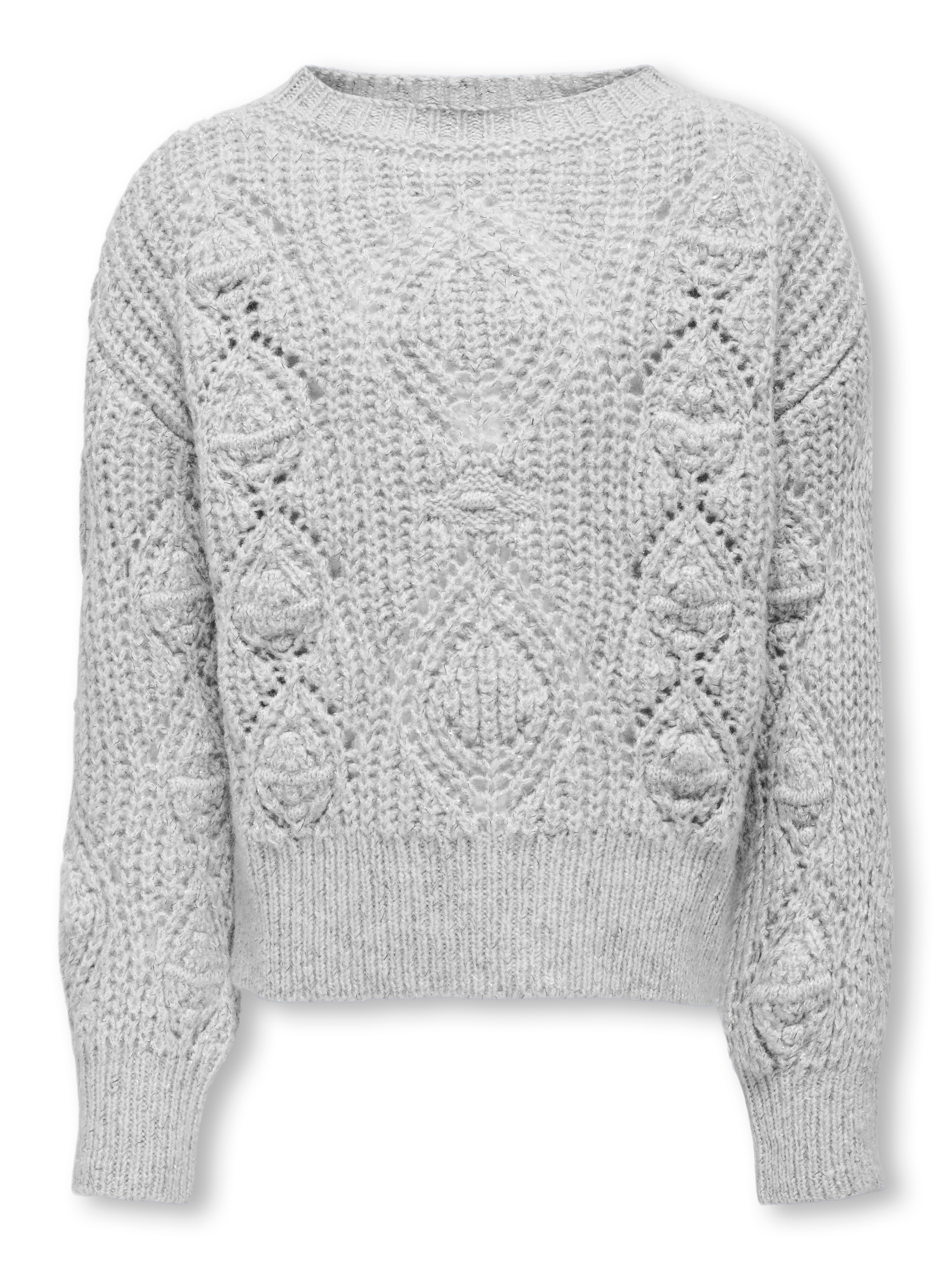 KOGROSETTA Strickpullover Light Grey Melange