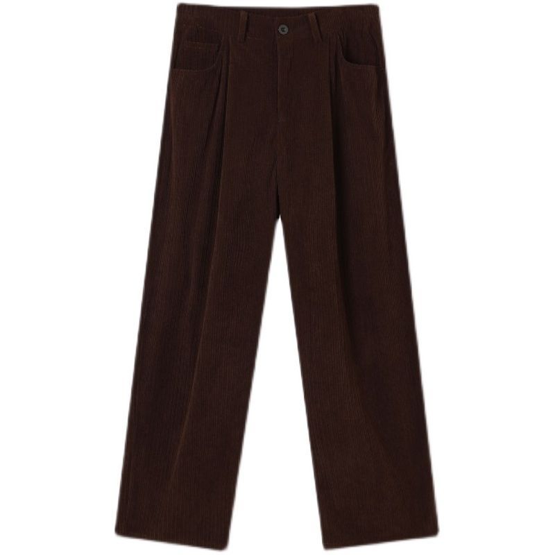 Bjorn - Effen corduroy broek met rechte pijpen
