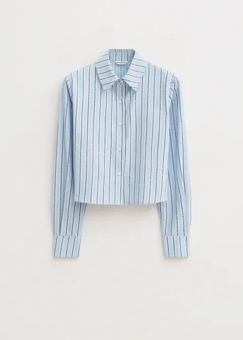 Gestreepte blouse met studs blauw (BLW.L)