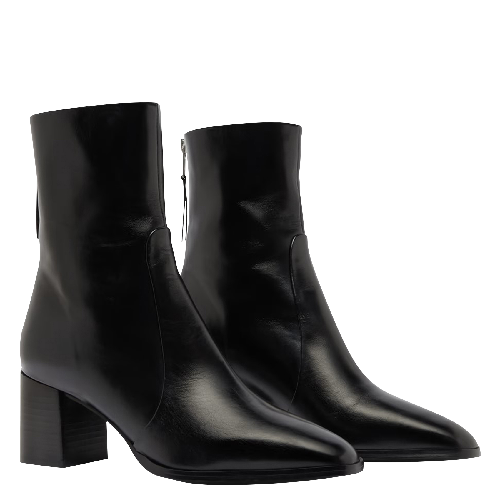 DETRAS - Bootines en cuir à talons| Noir