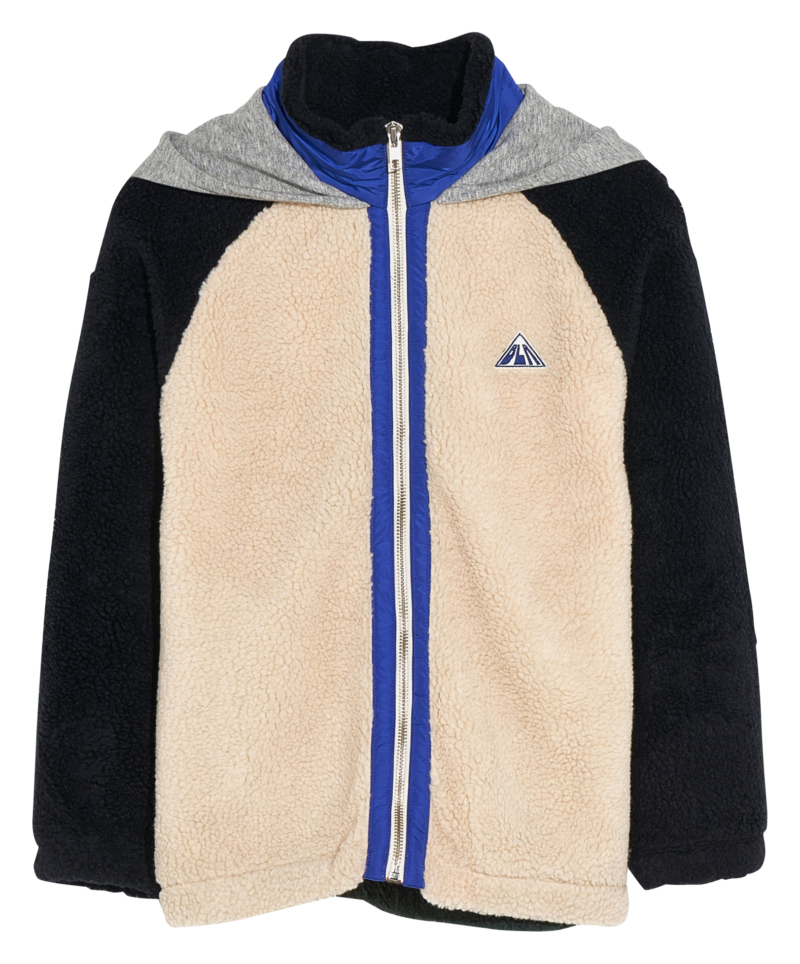 ALMOR - Veste col montant en sherpa à capuche | Marron