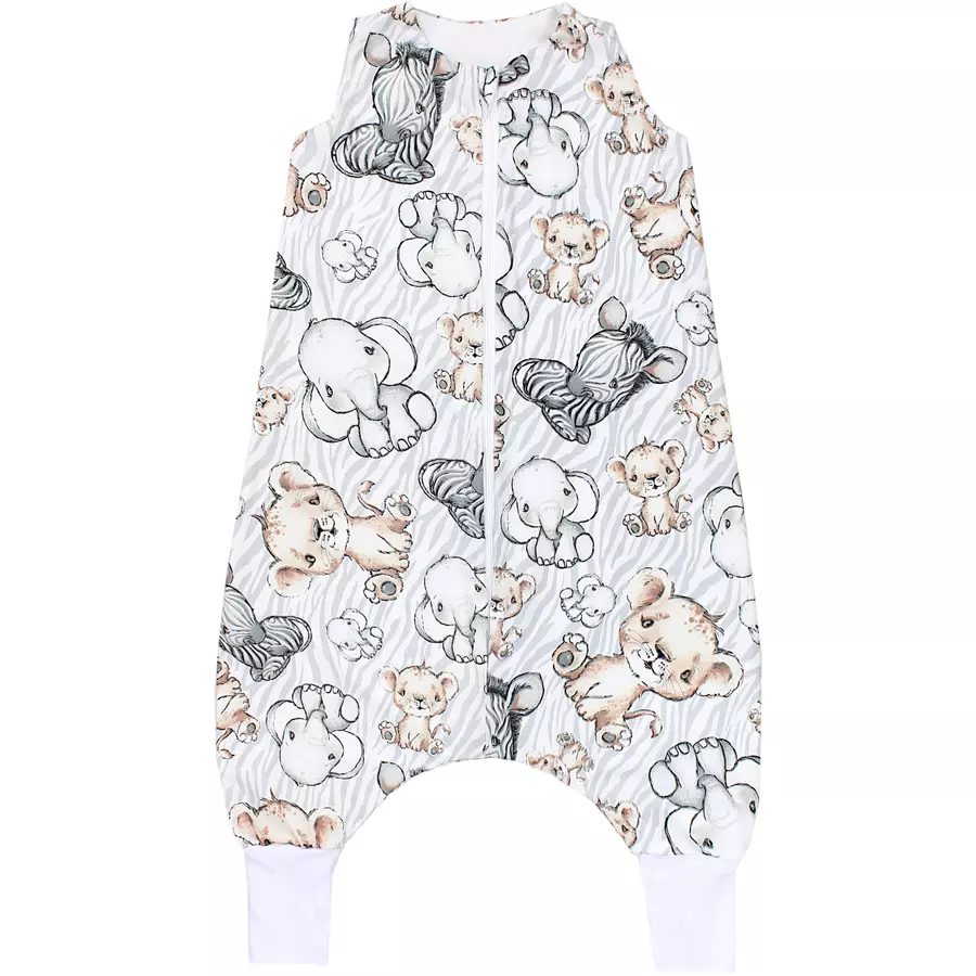 TupTam Baby Sommer Schlafsack mit Beinen ohne Ärmeln graubraun