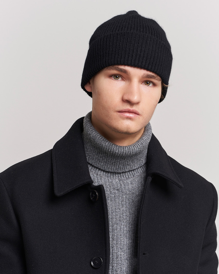 Le Bonnet Lambswool/Caregora Beanie Onyx