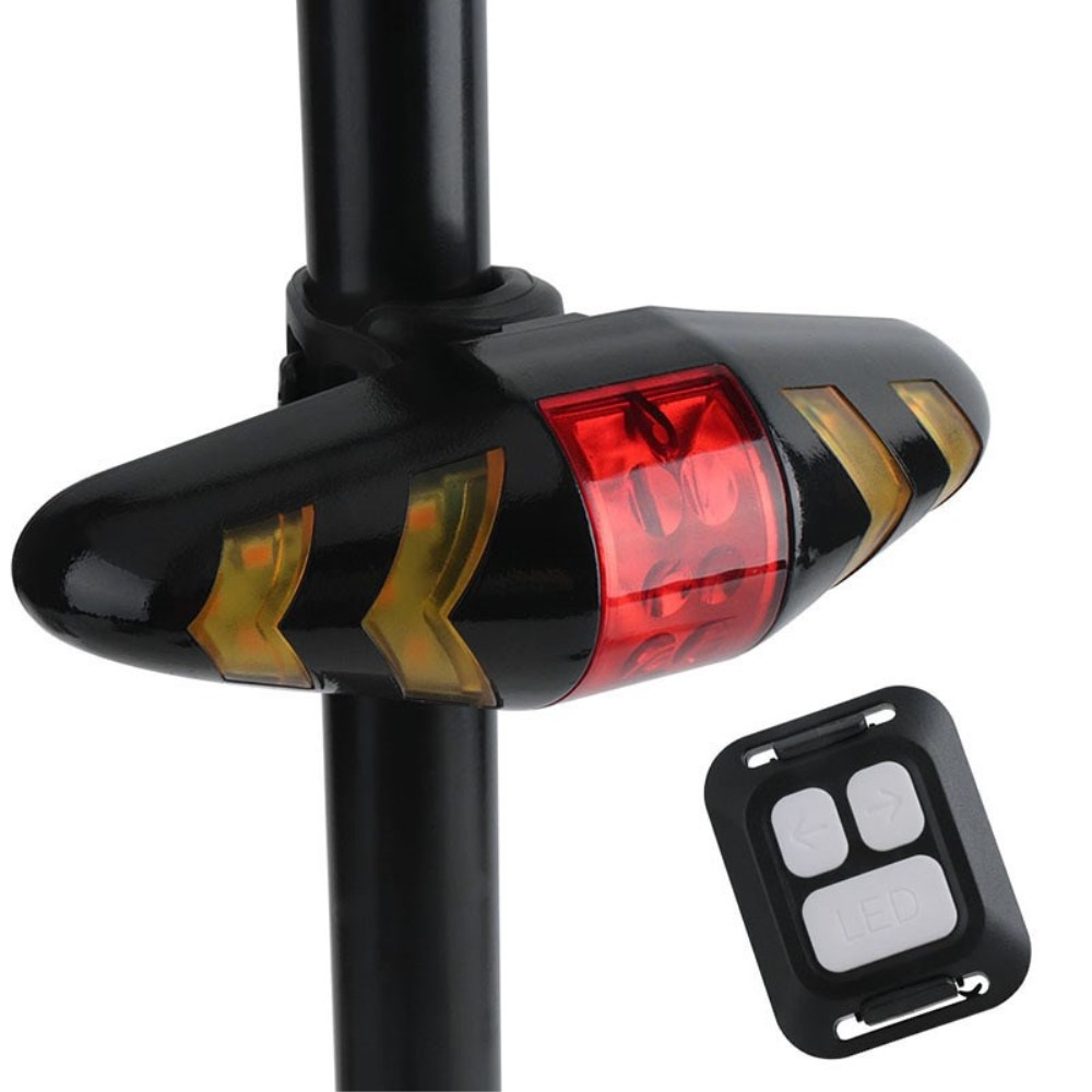 2in1 Wiederaufladbares USB Velo Fahrrad Blinker Rücklicht LED Bremslicht Warnlicht (Spritzwasserfest)
