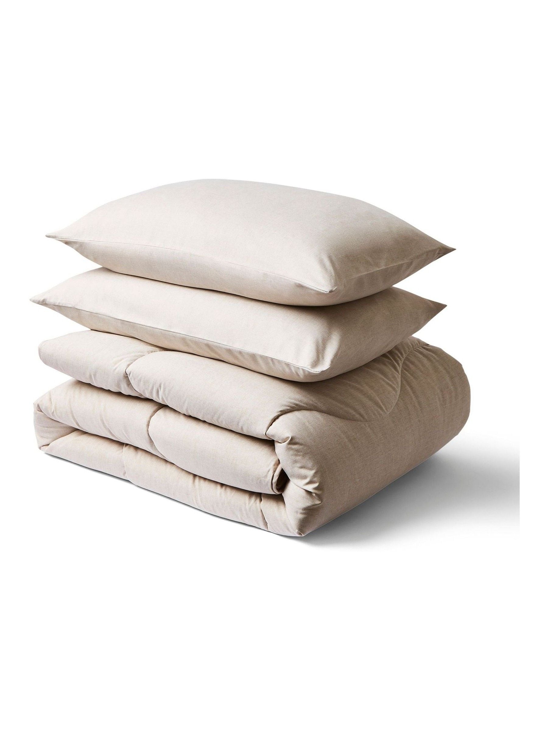 Night Lark Natural Oat 4.5 Tog Coverless Duvet and Pillowcase Set