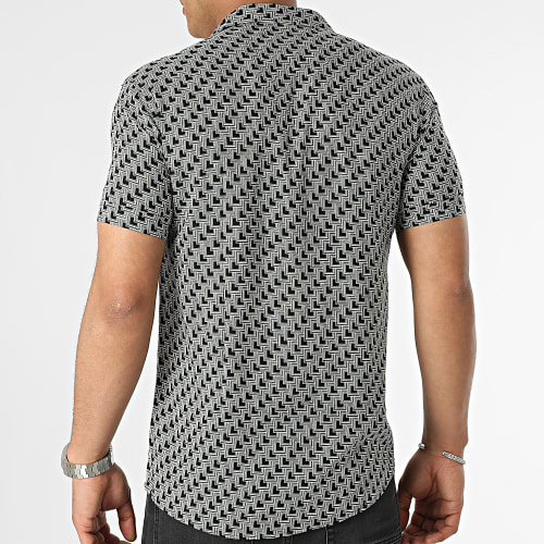 Chemise Manches Courtes Noir Vert