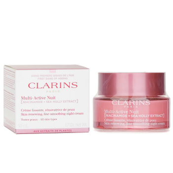 Clarins Multi-Active Nuit (Niacinamide   Sea Holly Extract) Skin Renewing Line-Smoothing Night Cream All Skin Types 50ml/1.7oz
