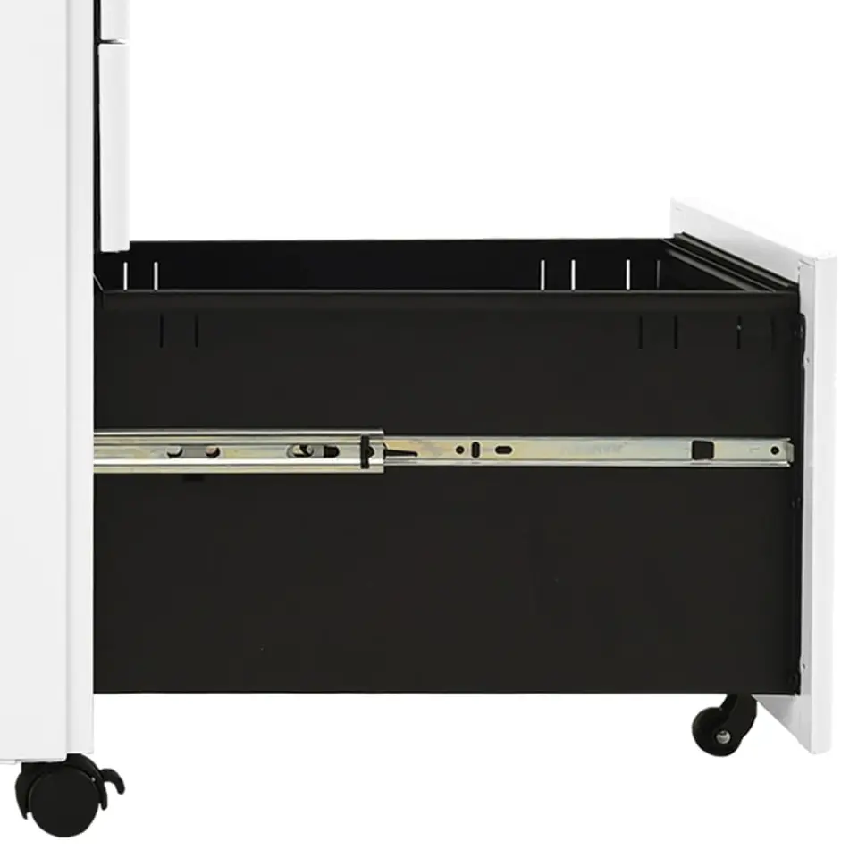 vidaXL - Ladeblok - Wit - Staal