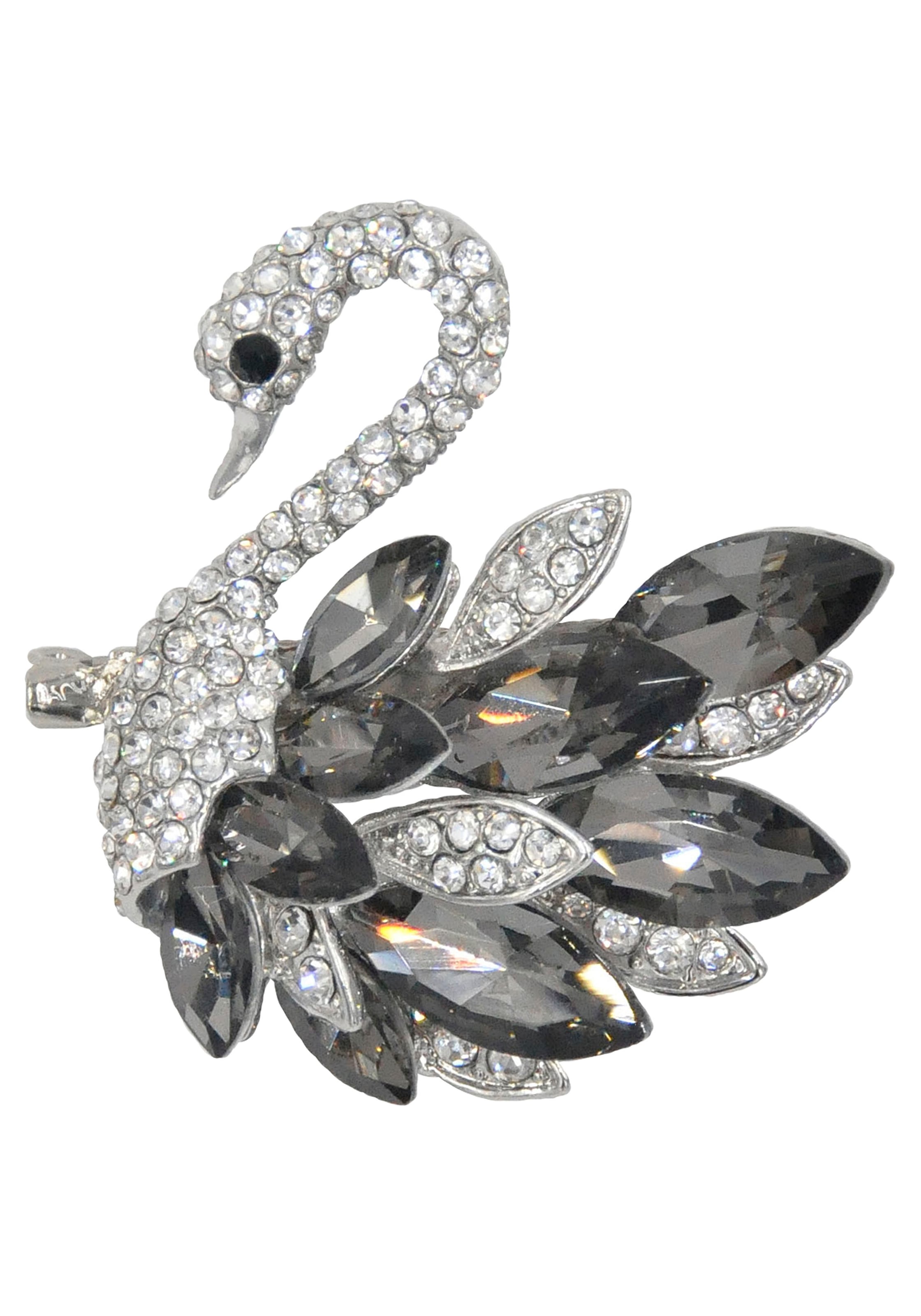 Firetti Brosche »Schmuck Geschenk Ansteckschmuck Schwan« ()  mit Glasstein