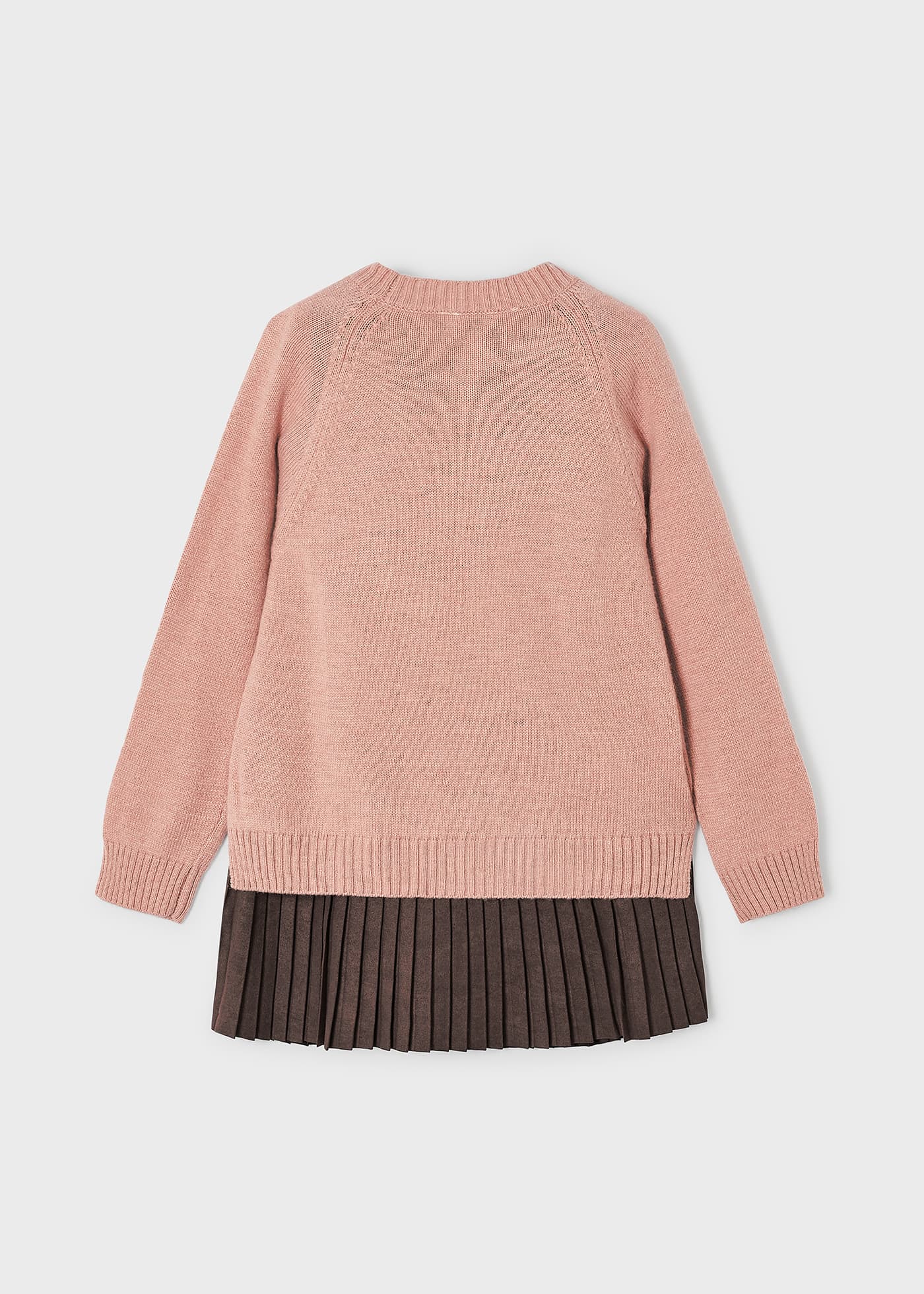 Vestido infantil com suéter em intársia