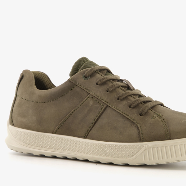 Ecco Byway leren heren sneakers bruin/groen