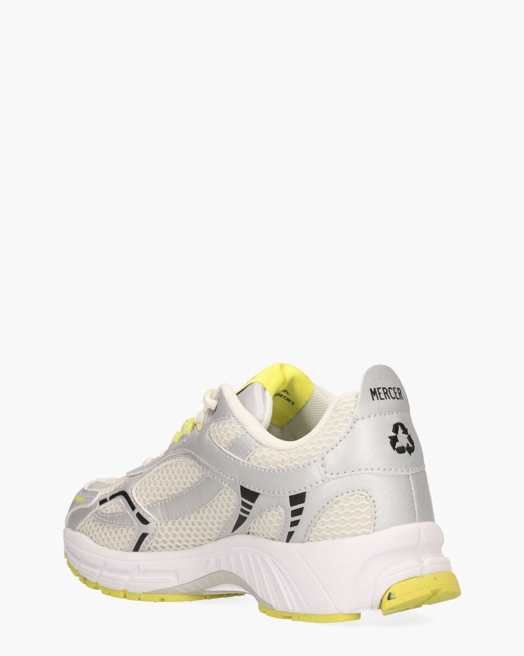 Mercer Amsterdam The Re-Run Neon Zilver/Geel Damessneakers