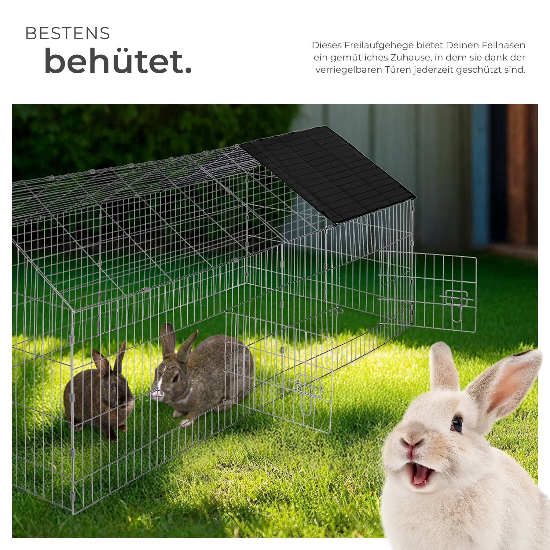 Freilaufgehege für Kaninchen