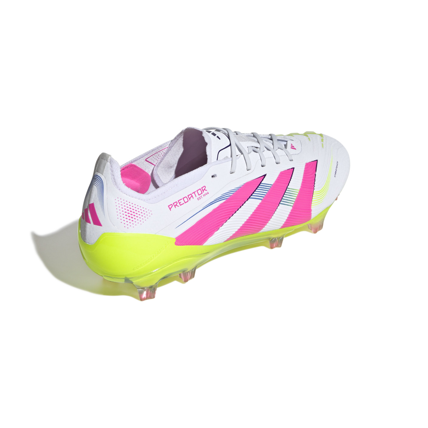 Adidas Predator Elite Gras Voetbalschoenen (FG) Wit Roze Neongeel