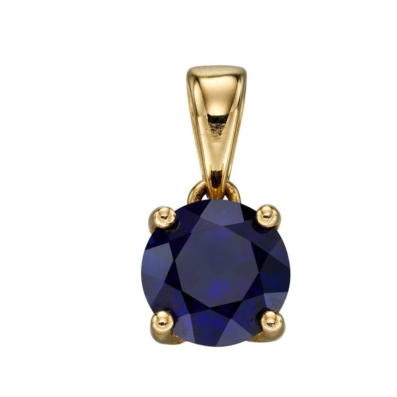 Collier septembre saphir en or 375/1000