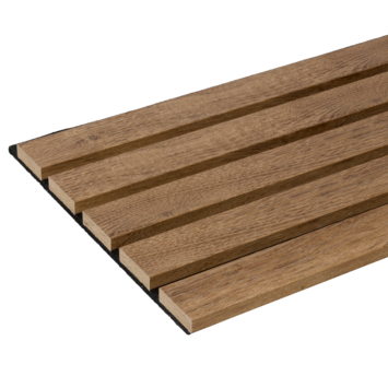 Lattenwand Decowall Acoustic Advanced brons eik  260x30cm, 2 stuks (1.56m2)