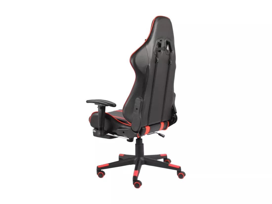 Chaise de jeu pivotante avec repose-pied Rouge PVC
