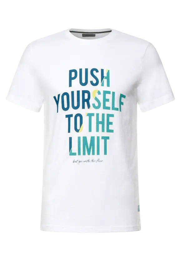 T-Shirt mit Wordingprint - White