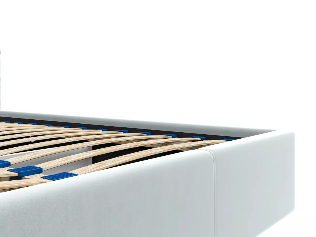 Lit coffre 160 x 200 cm - Velours - Gris clair + Matelas - STARI de Pascal Morabito