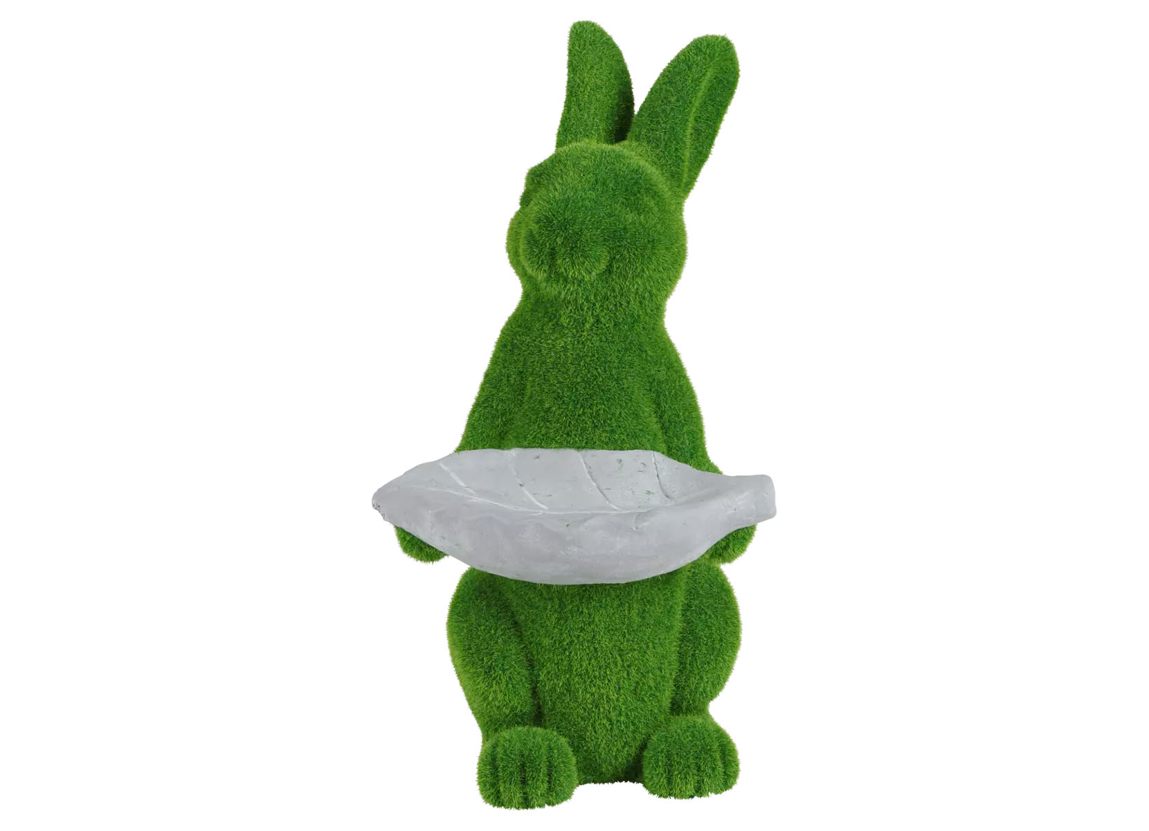 Osterhase in Gras-Optik mit Deko-Blatt