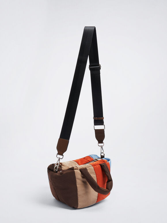 Bolsa acolchoada com blocos de cores - Multicolorida