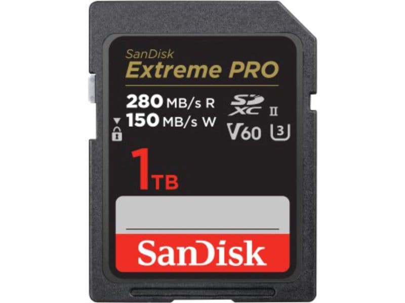 SanDisk SDXC-Karte Extreme PRO UHS-II 1000 GB Superschnelle 8K-fähige SD-UHS-II-Speicherkarten