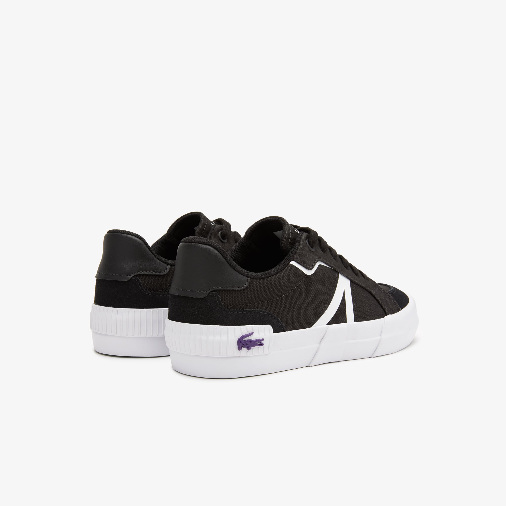 Sneakers L004 femme Lacoste en textile avec détail coloré Sneakers - Noir - Lacoste - Femme