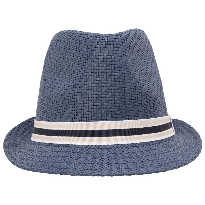 Borsalino avec galon tissé pour bébé garçon - Bleu marine