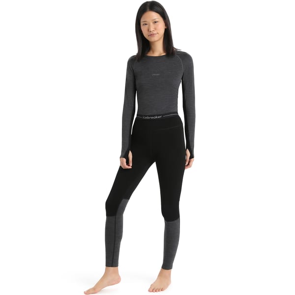 Collant thermique ICEBREAKER W MERINO ZONEKNIT 200 BLACK/JET HTHR/CB