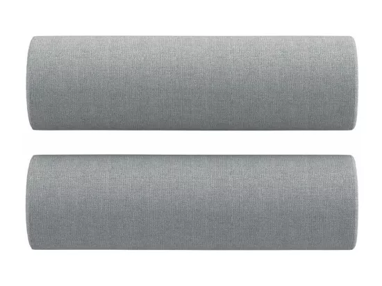 Ensemble de canapés 3 pièces coussins gris clair tissu