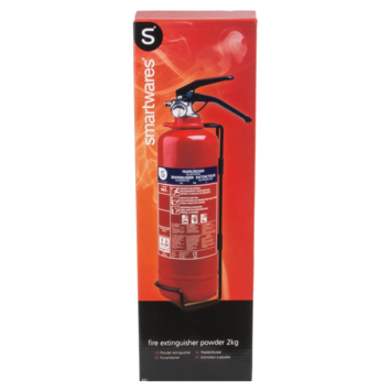 Smartwares Brandblusser BB2 Poeder 2 kg Brandklasse ABC Inclusief Ophangbeugel
