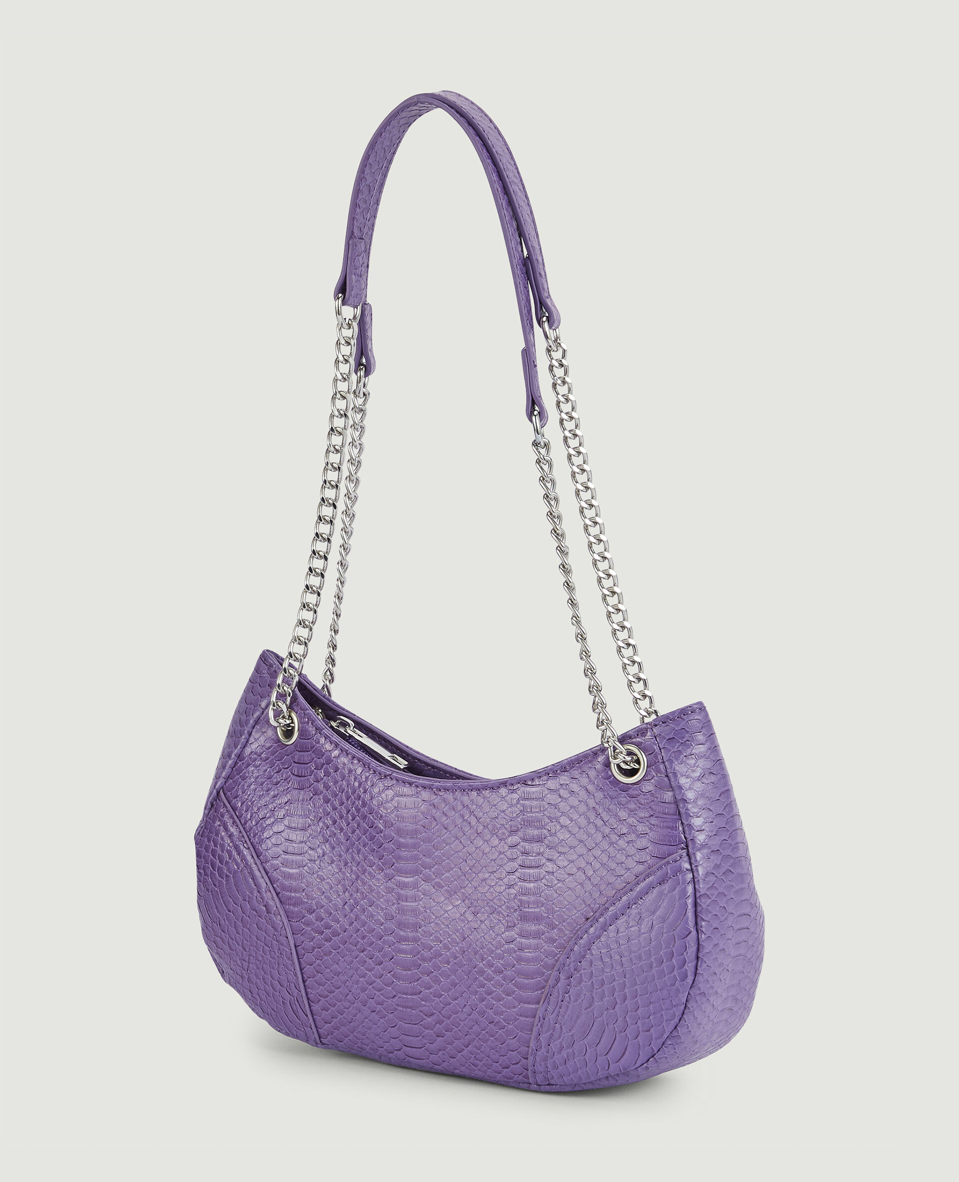 Sac rigide effet serpent - Violet