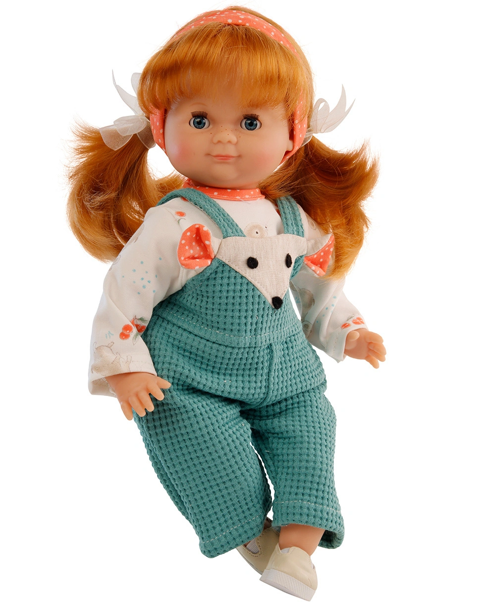 Puppe SCHLUMMERLE (32cm) mit roten Haaren/blauen Augen