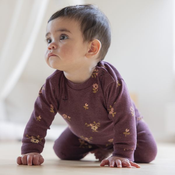 Feetje Bonnie Bouquet Pyjama - Maat 56 - Wijn Melange