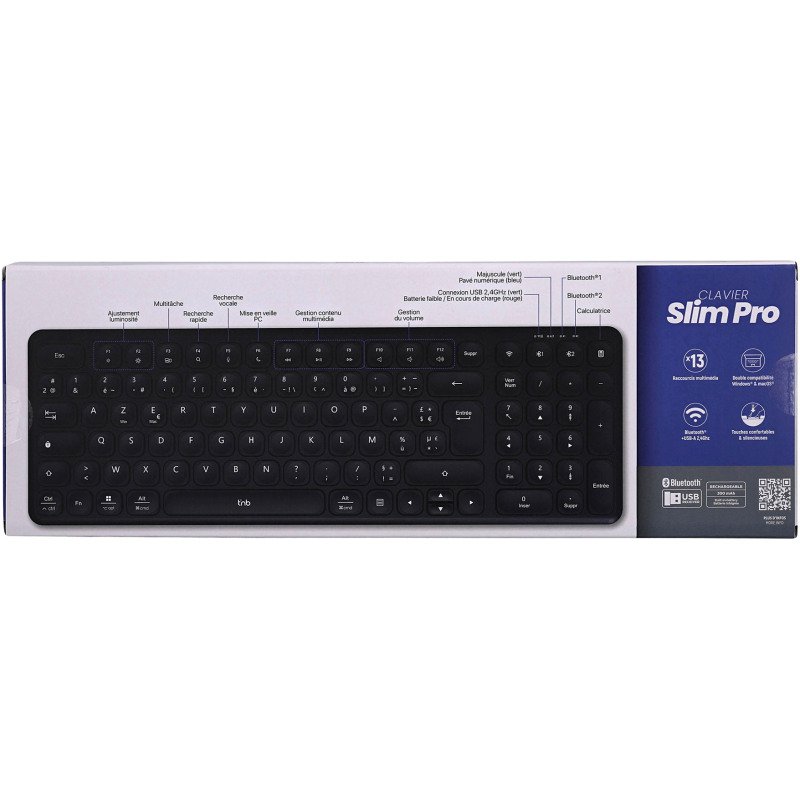 Clavier sans fil  Slim Pro rechargeable T'nB