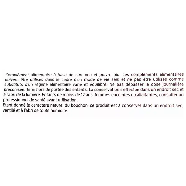 Nat & Form Écoresponsable Curcuma Pipérine Bio 200 gélules