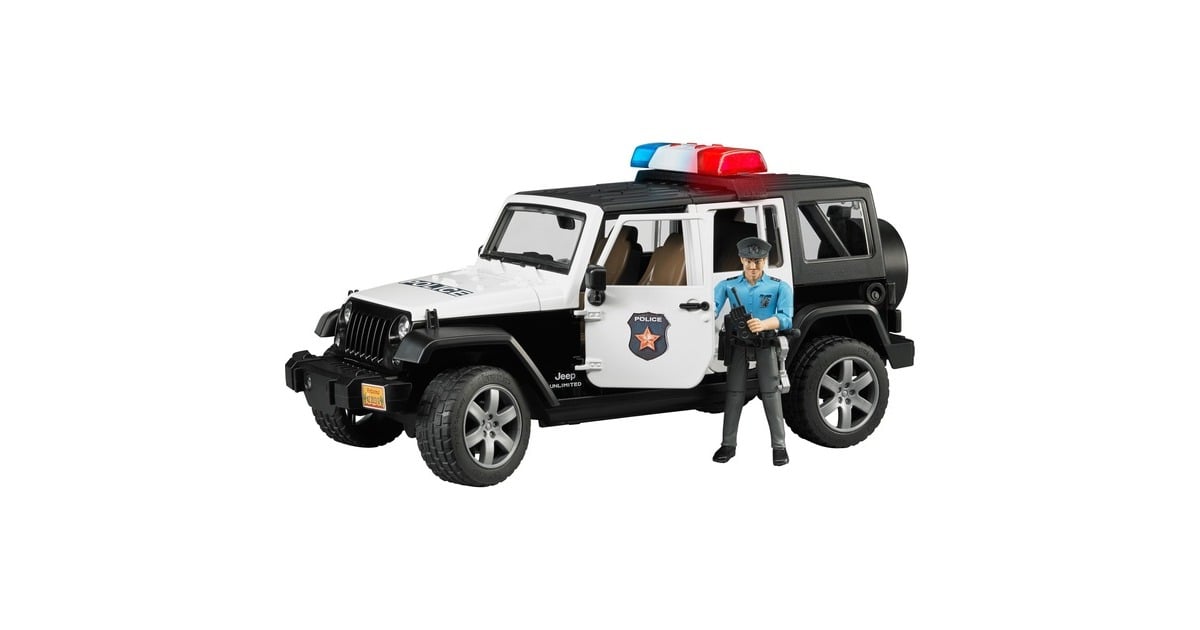 bruderJeep Wrangler Unlimited Rubicon politieauto met politieagent Modelvoertuig  (02526)
