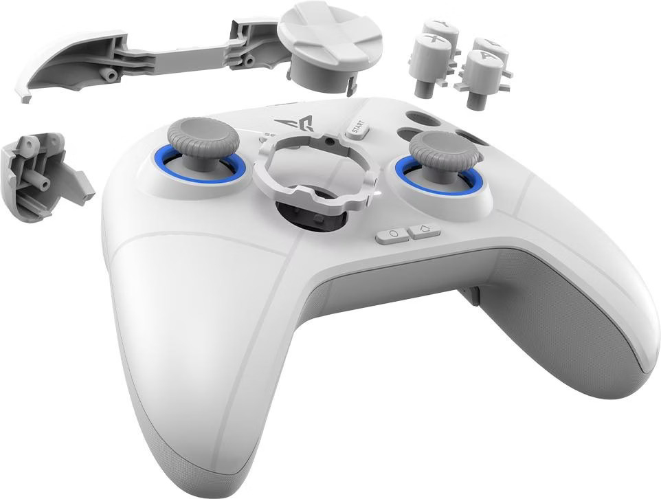 DIREWOLF 2 Wireless Bluetooth Game Controller Dual Vibration 800mAh für Nintendo Switch / PC / iOS / Android (B0CN3P86DN) - Weiss