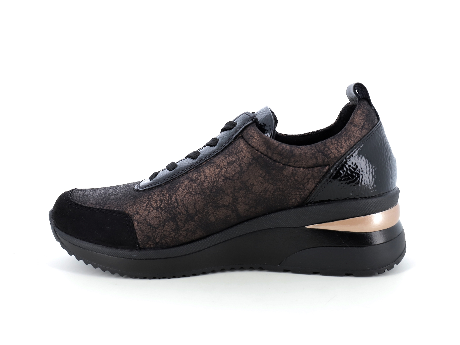 Remonte-D2401 Matières combinées Noir Bronze