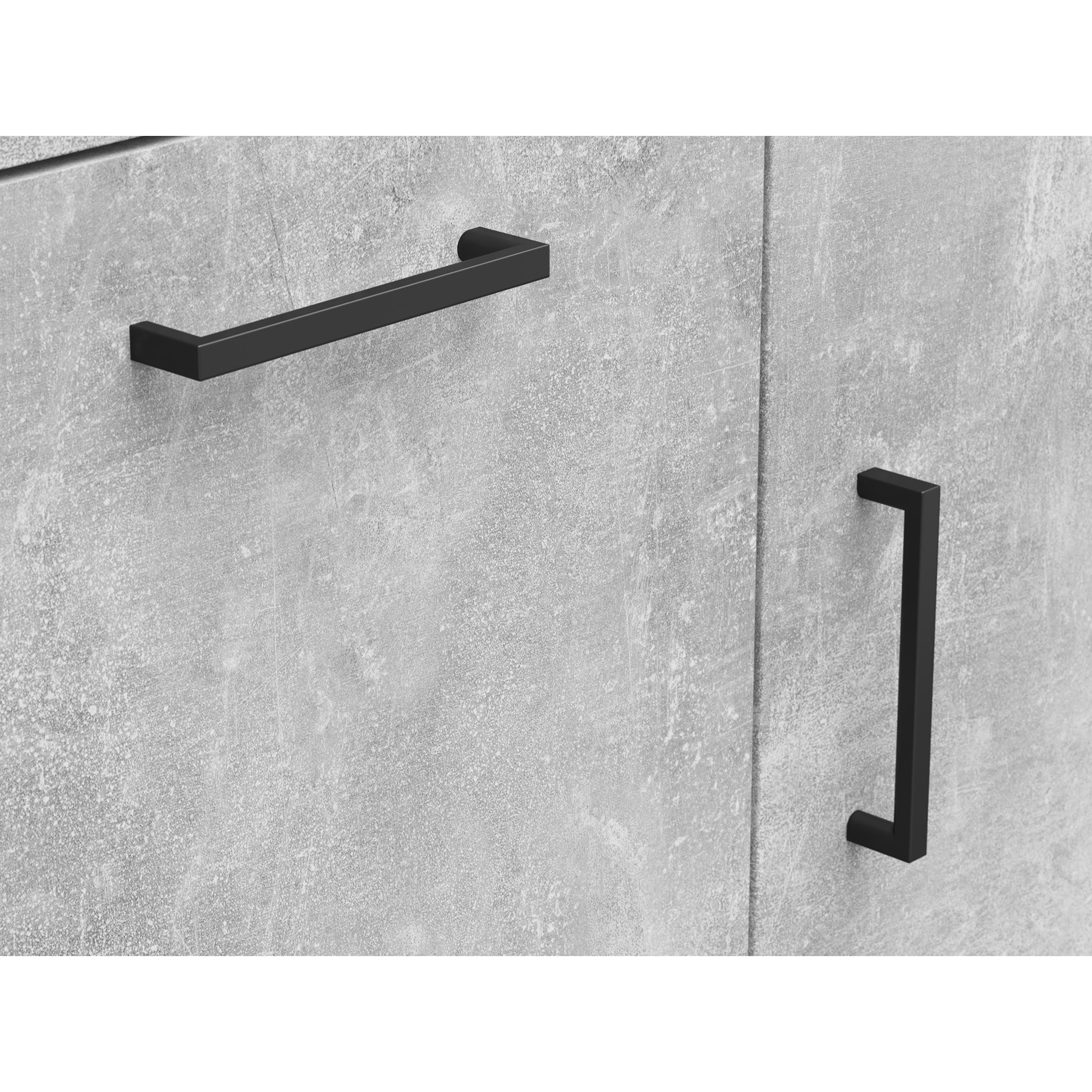 Kommode - Betonoptik - 2 Türen - 2 Schubkästen - 80 cm