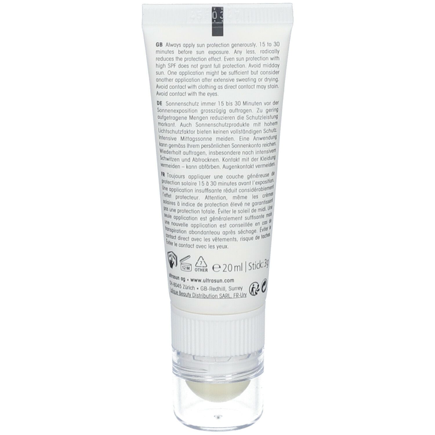 ultrasun Alpine SPF 50 Kombi