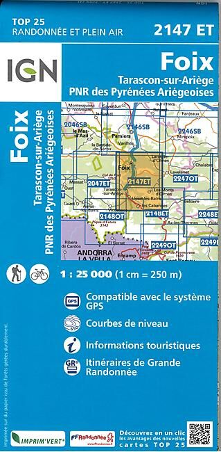 IGN - TOP 25 2147ET FOIX TARASCON 1 25 000