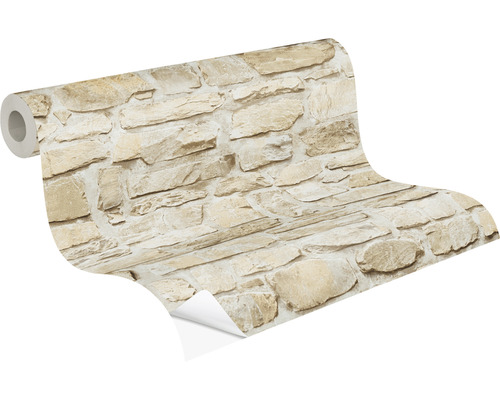 Zelfklevend behang 38580-1 Gebroken steen 3D beige 8,40 x 0,53 m