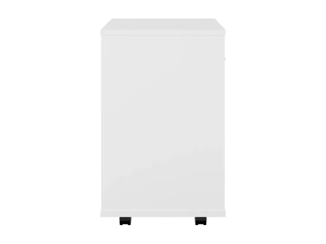 Armoire à roulettes Blanc 46x36x59 cm Bois d'ingénierie