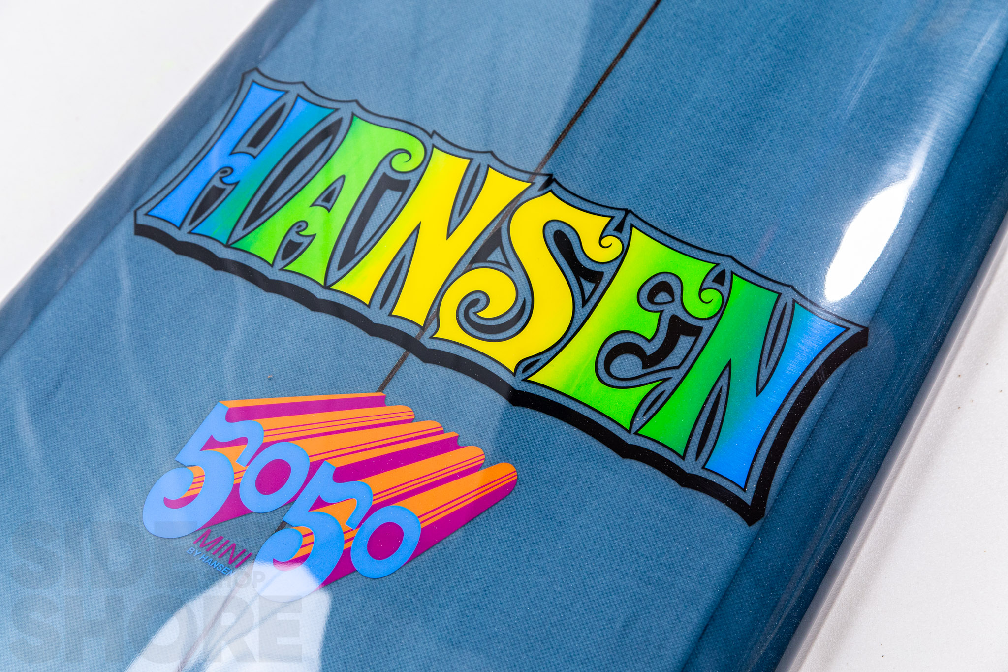 Hansen Surfboards 50-50 Mini - Blue/Grey   Polish - 7'8 x 22 1/2